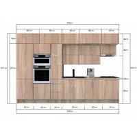 Bucatarie ZONE B 360 FRONT PAL K002 / decor  3025